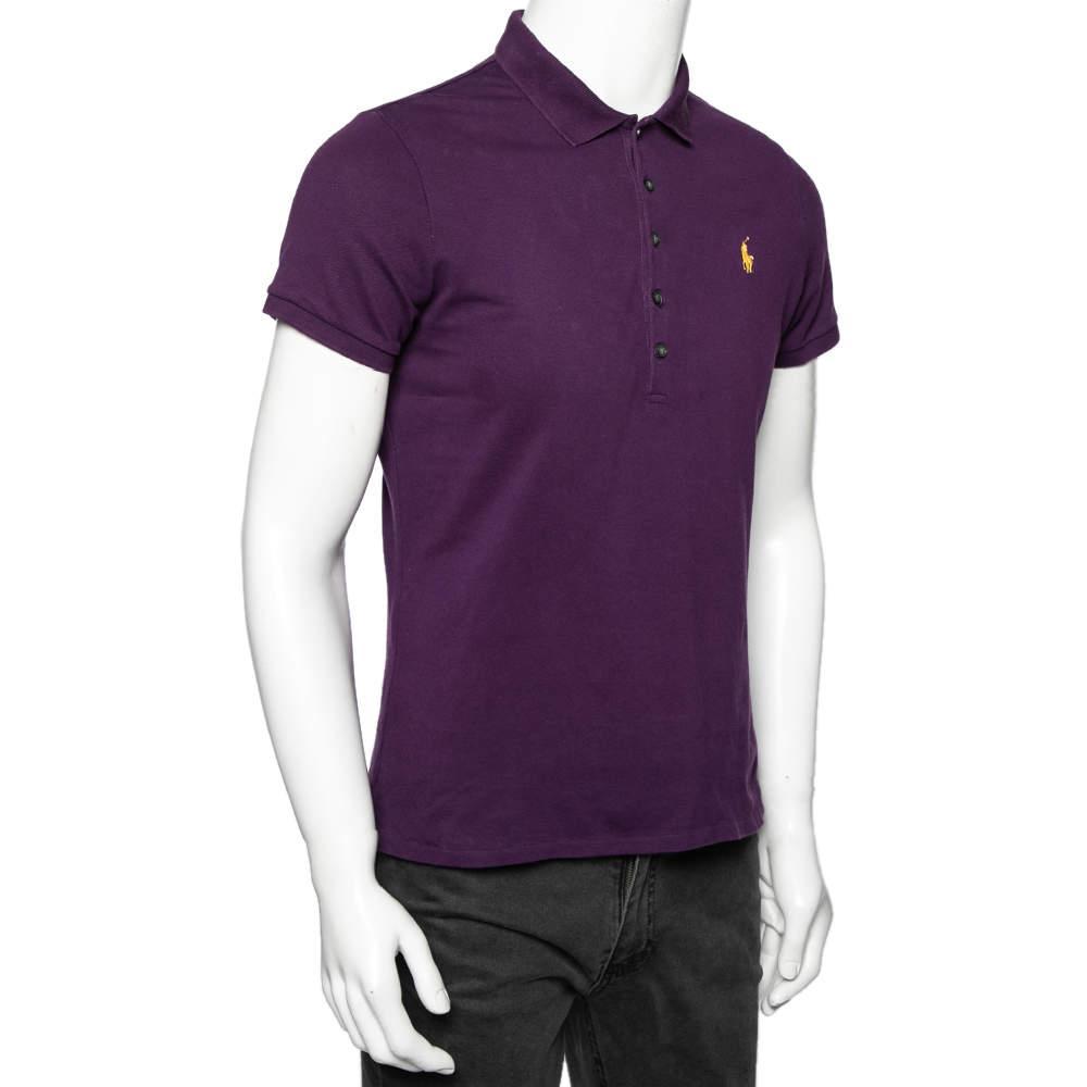 商品[二手商品] Ralph Lauren|Ralph Lauren Purple Cotton Polo Tshirt XL,价格¥750,第4张图片详细描述