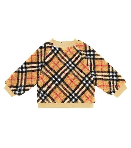 商品Burberry|婴幼儿 — Burberry Check抓绒运动衫,价格¥3758,第1张图片