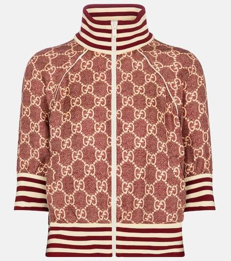 商品Gucci|GG Supreme silk twill track jacket,价格¥12530,第1张图片