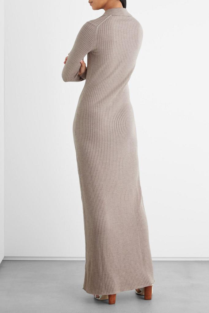 Meline ribbed merino wool maxi dress商品第3张图片规格展示