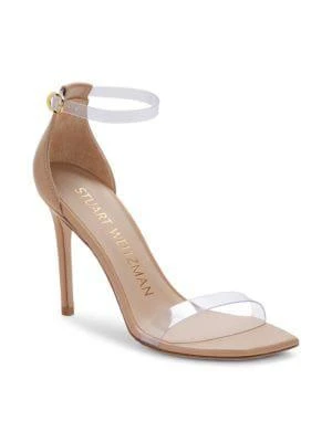 商品Stuart Weitzman|Nudistcurve Transparent Leather Sandals,价格¥1259,第2张图片详细描述