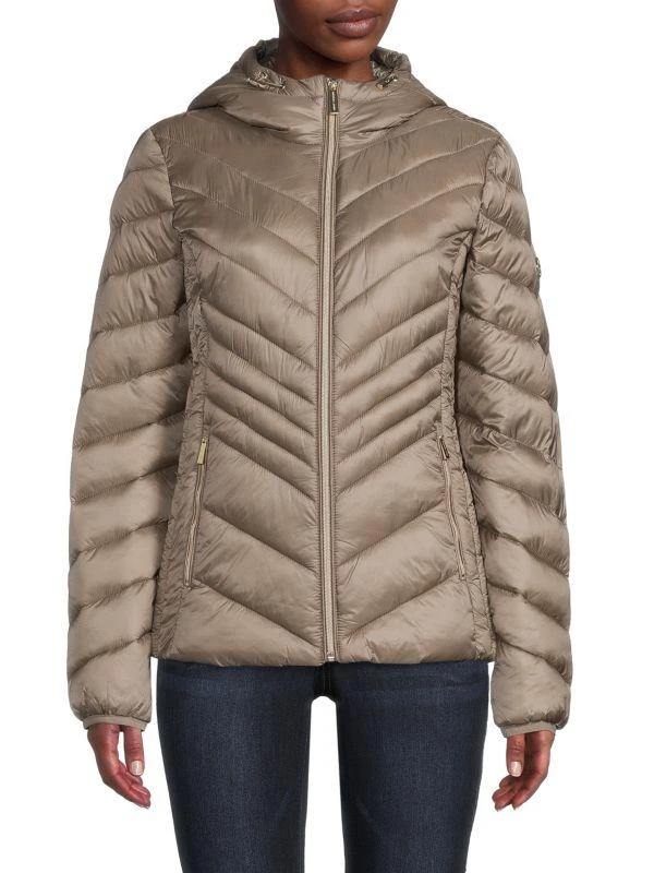 商品Michael Kors|Packable Hooded Puffer Jacket,价格¥402,第1张图片