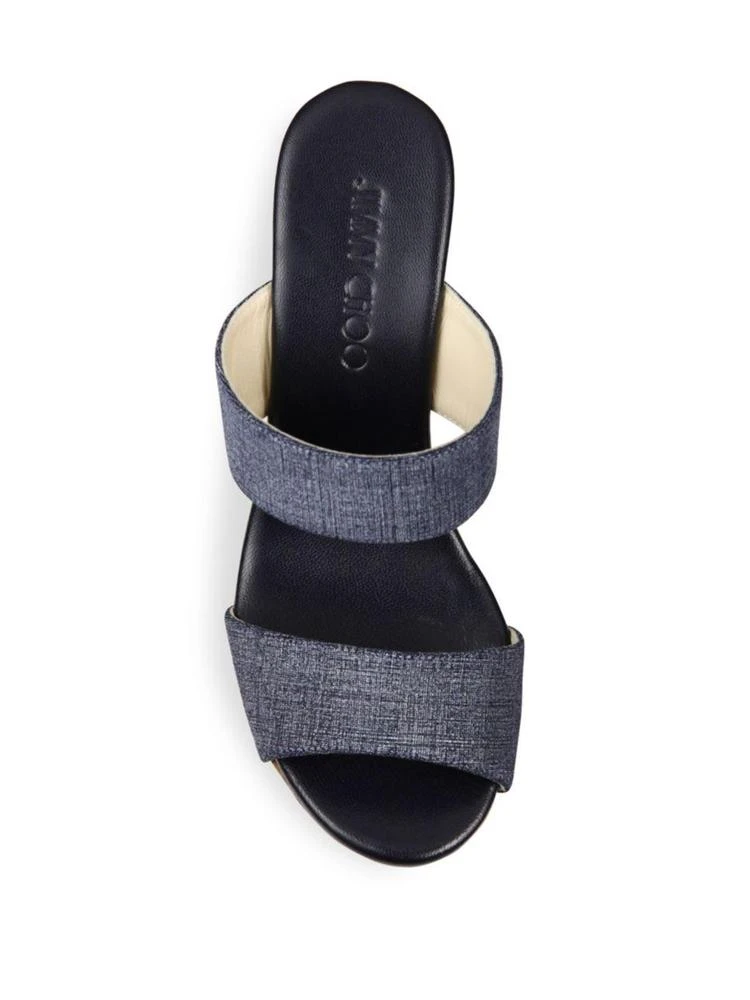 商品Jimmy Choo|Parker Denim & Cork Wedge Sandals,价格¥1349,第4张图片详细描述