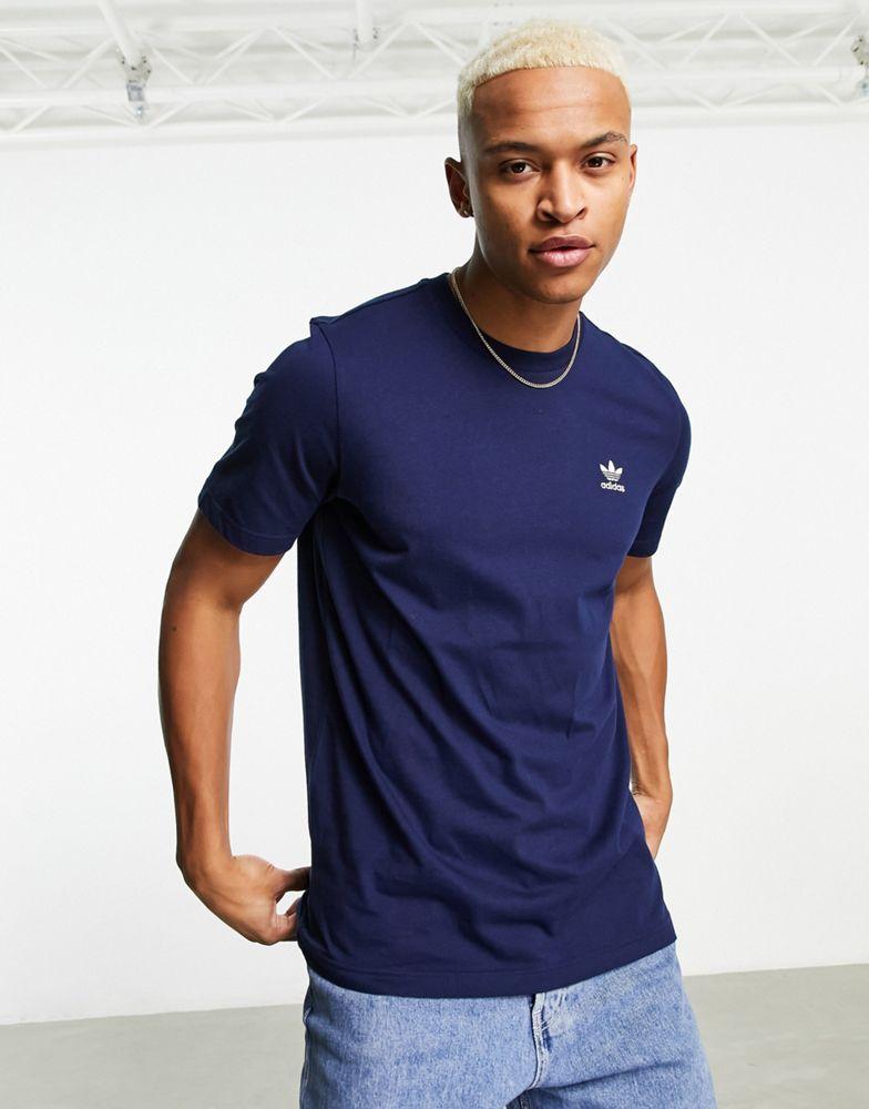 adidas Originals trefoil essentials t-shirt in navy商品第1张图片规格展示