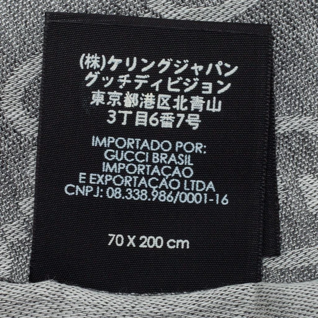 Gucci Grey GG Monogram Wool & Silk Fringed Scarf 商品