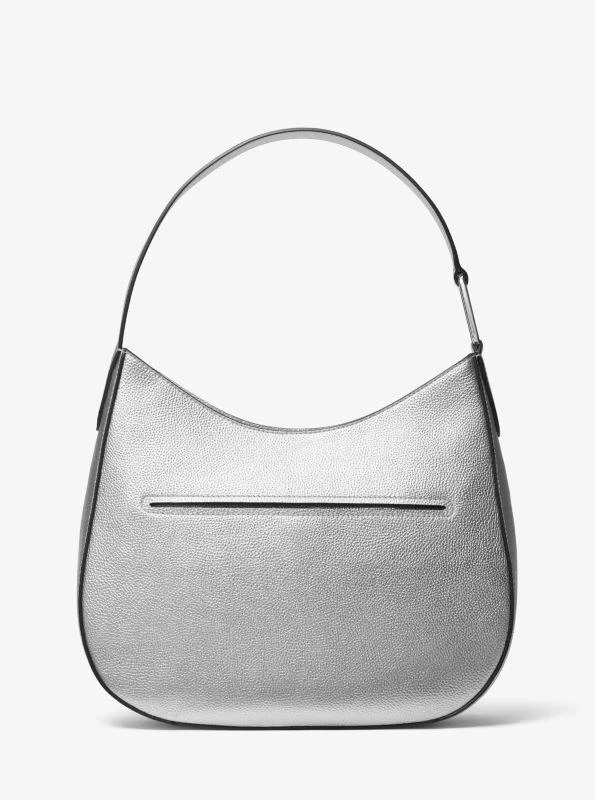 商品Michael Kors|Kensington Large Metallic Leather Hobo Shoulder Bag,价格¥816,第4张图片详细描述