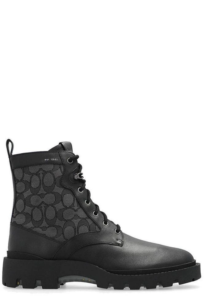 商品Coach|Coach Citysole Monogram Pattern Lace-Up Boots,价格¥1410,第1张图片