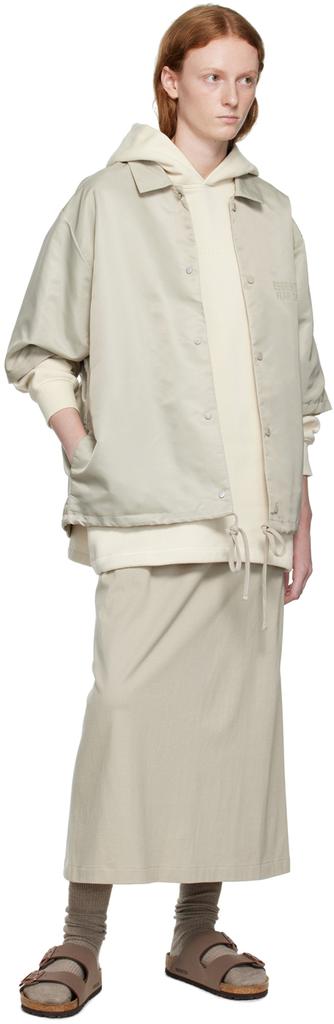 Gray Cotton Midi Skirt商品第4张图片规格展示