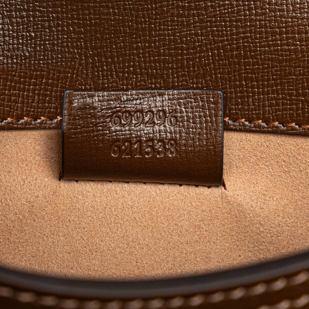 商品[二手商品] Gucci|Gucci Brown GG Supreme Canvas Mini Horsebit 1955 Crossbody Bag,价格¥12105,第5张图片详细描述