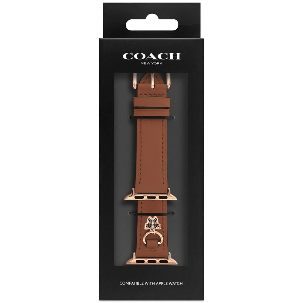 商品Coach|Brown Leather Apple Watch Band 38/41mm,价格¥716,第4张图片详细描述