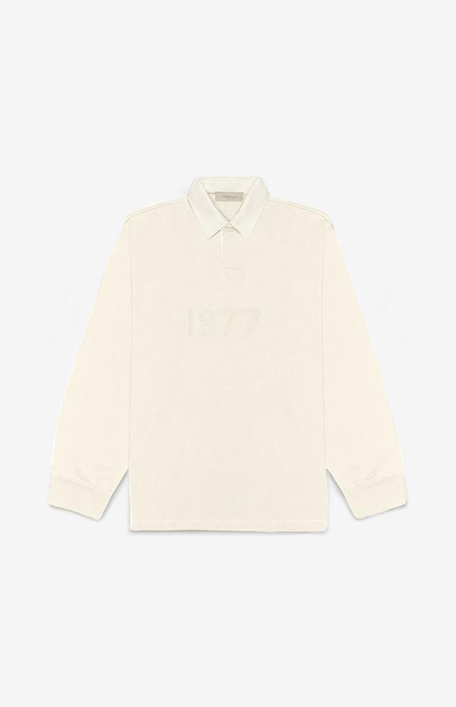 商品Essentials|Egg Shell Henley Rugby Sweatshirt,价格¥446,第1张图片