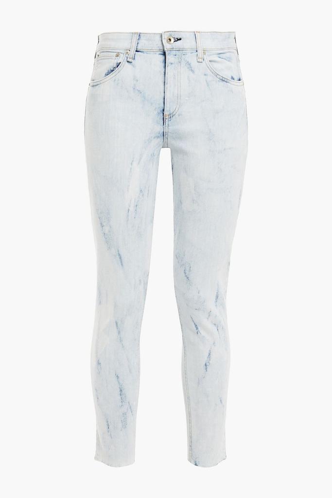 Cate cropped bleached mid-rise skinny jeans商品第1张图片规格展示