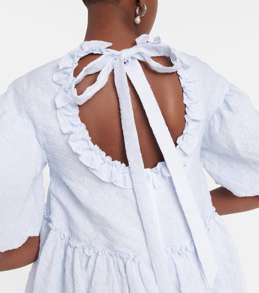 商品Simone Rocha|Puff-sleeve cotton-blend midi dress,价格¥10387,第7张图片详细描述