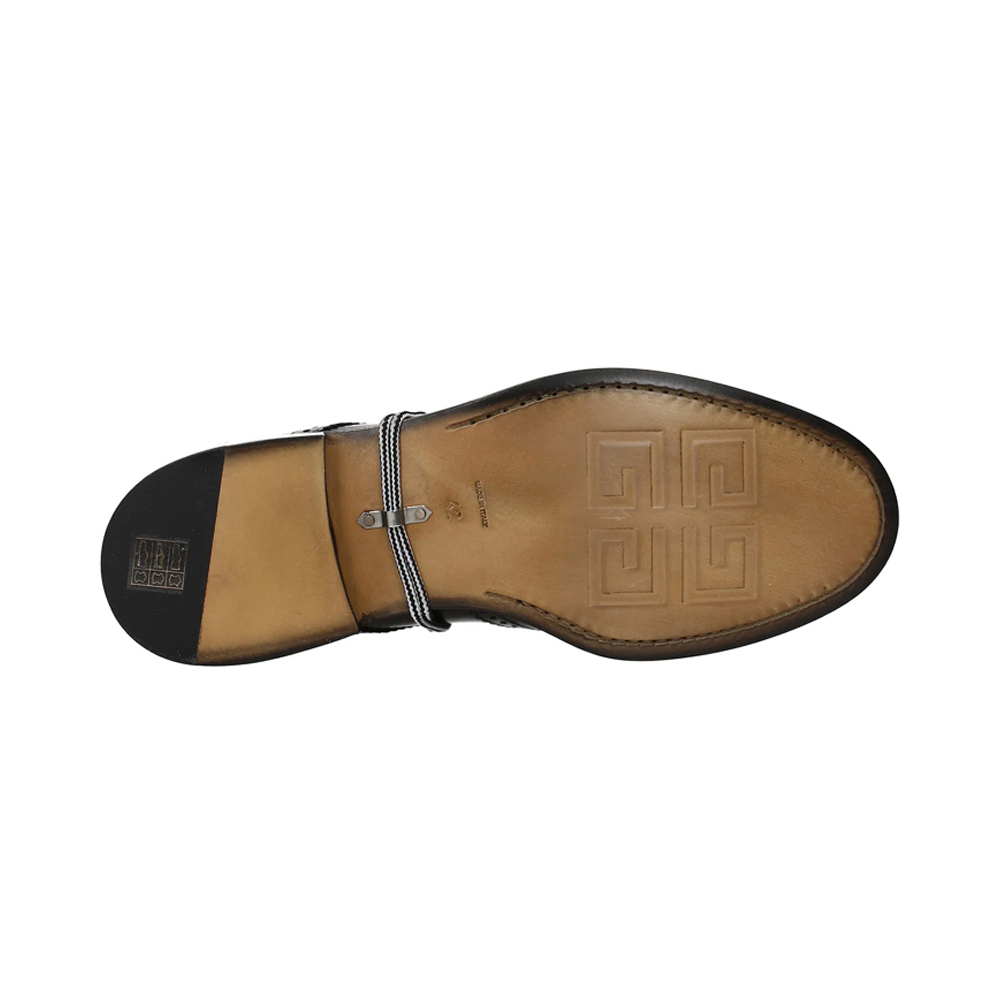 GIVENCHY 男士黑色皮革系带皮鞋 BH100PH05A-001商品第2张图片规格展示