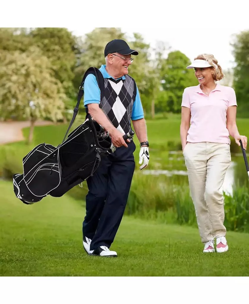 商品Costway|Golf Stand Cart Bag Club w/6 Way Divider Carry Organizer,价格¥707,第2张图片详细描述