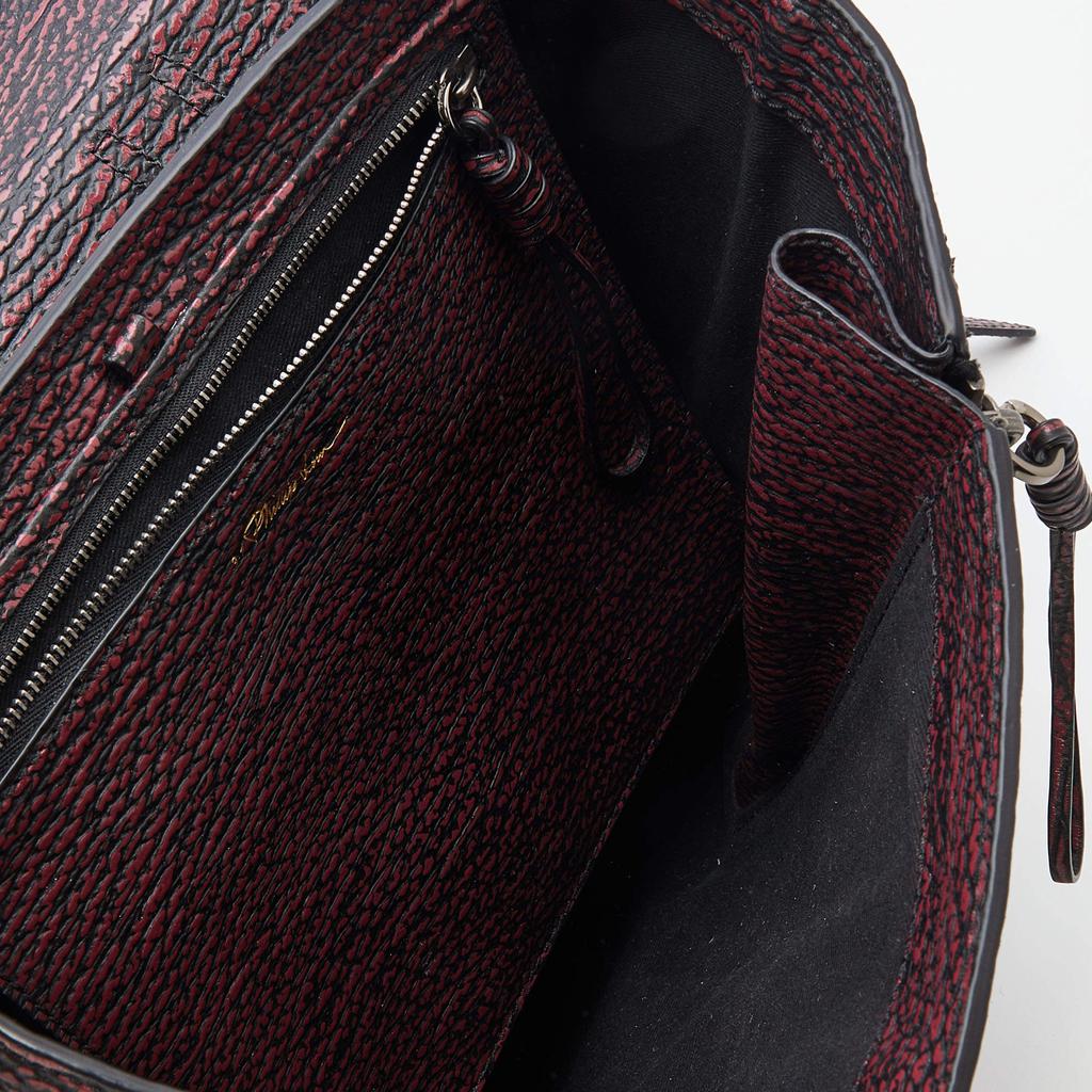 3.1 Phillip Lim Burgundy Black Textured Leather Pashli Backpack商品第7张图片规格展示