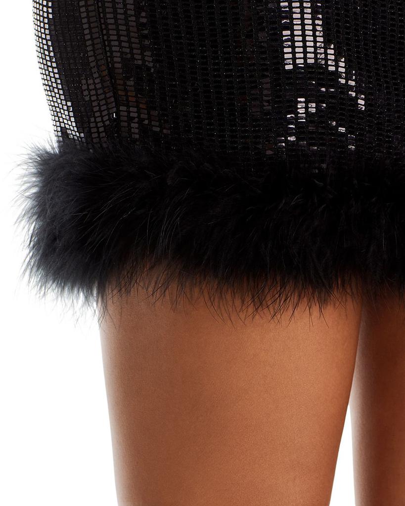Sequin Feather Embellished Mini Skirt - 100% Exclusive商品第6张图片规格展示