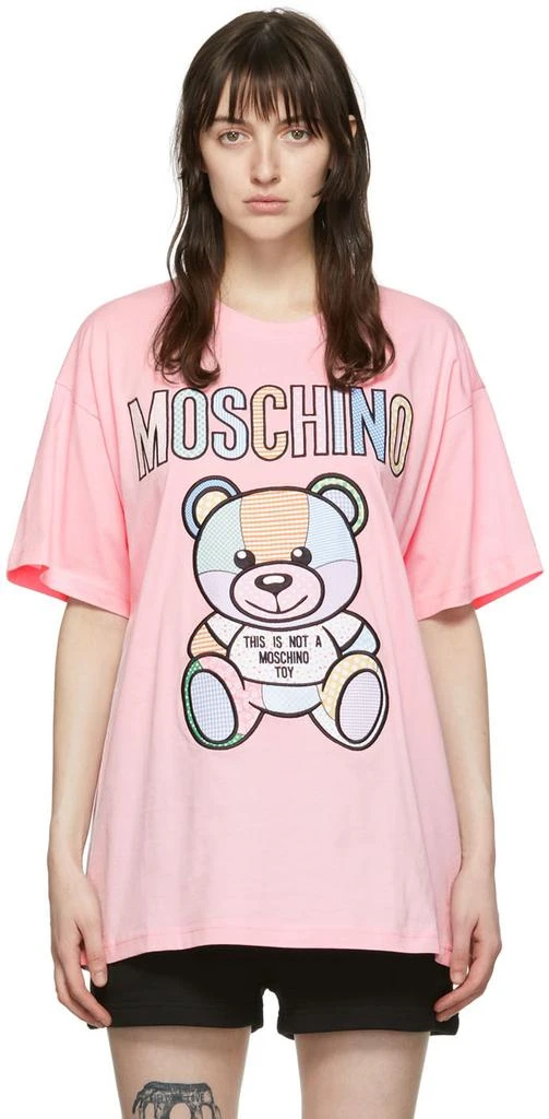 商品Moschino|Pink Cotton T-Shirt,价格¥1382,第1张图片