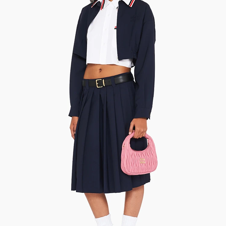 商品[国内直发] Miu Miu|缪缪 Wander系列 提花凸纹 软羊革 Hobo包腋下包单肩包 常规 女款 海棠粉,价格¥17912,第7张图片详细描述
