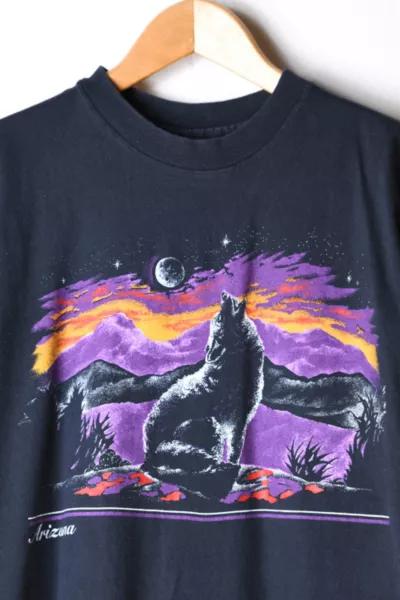Vintage 90s Arizona Moonlight Wolf T-Shirt商品第2张图片规格展示