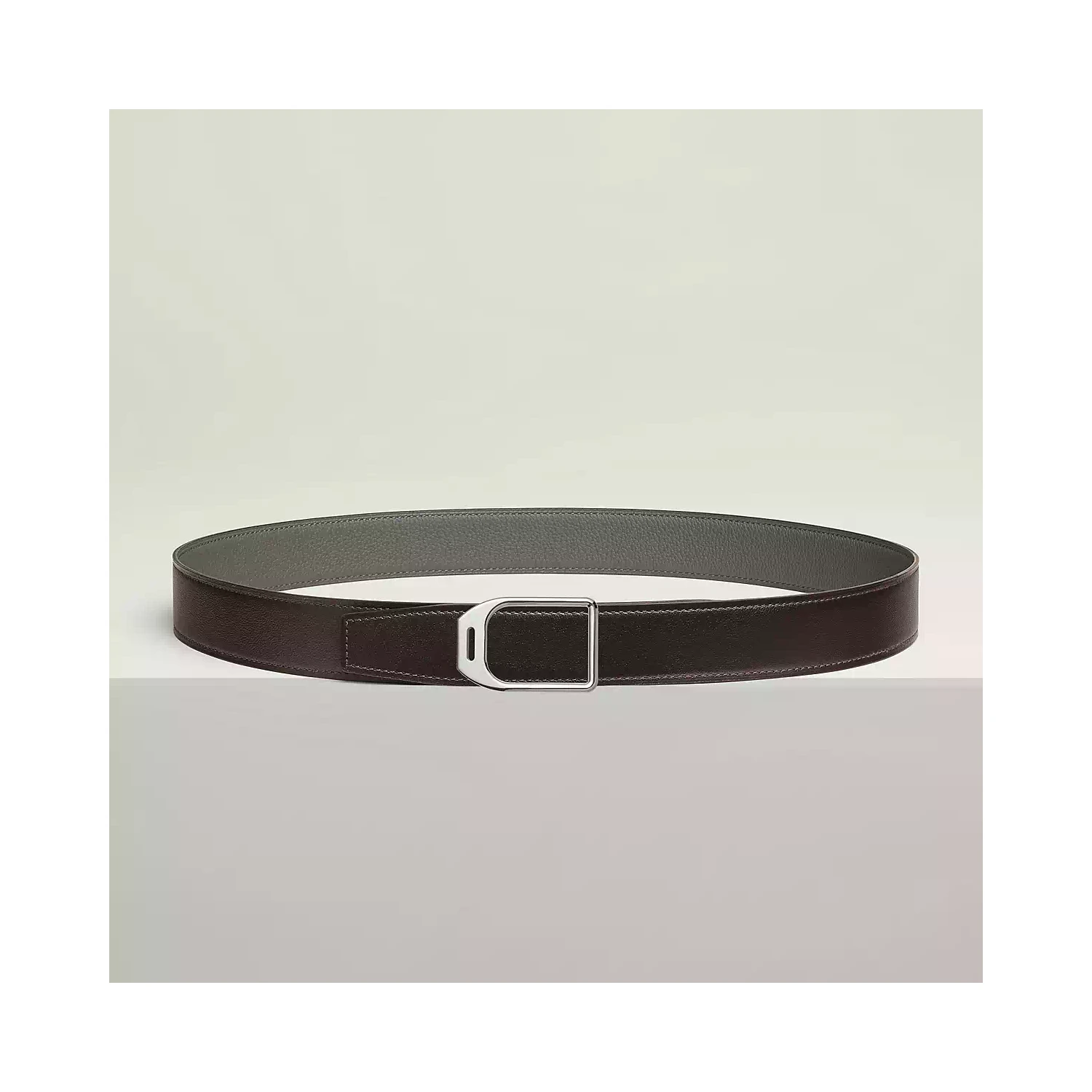 商品Hermes|【预售】 爱马仕 24秋冬 男士 腰带 Boucle de ceinture Jockey & Cuir de ceinture réversible 32 mm H010632UK05 | H073967CAEM,价格¥7484,第1张图片