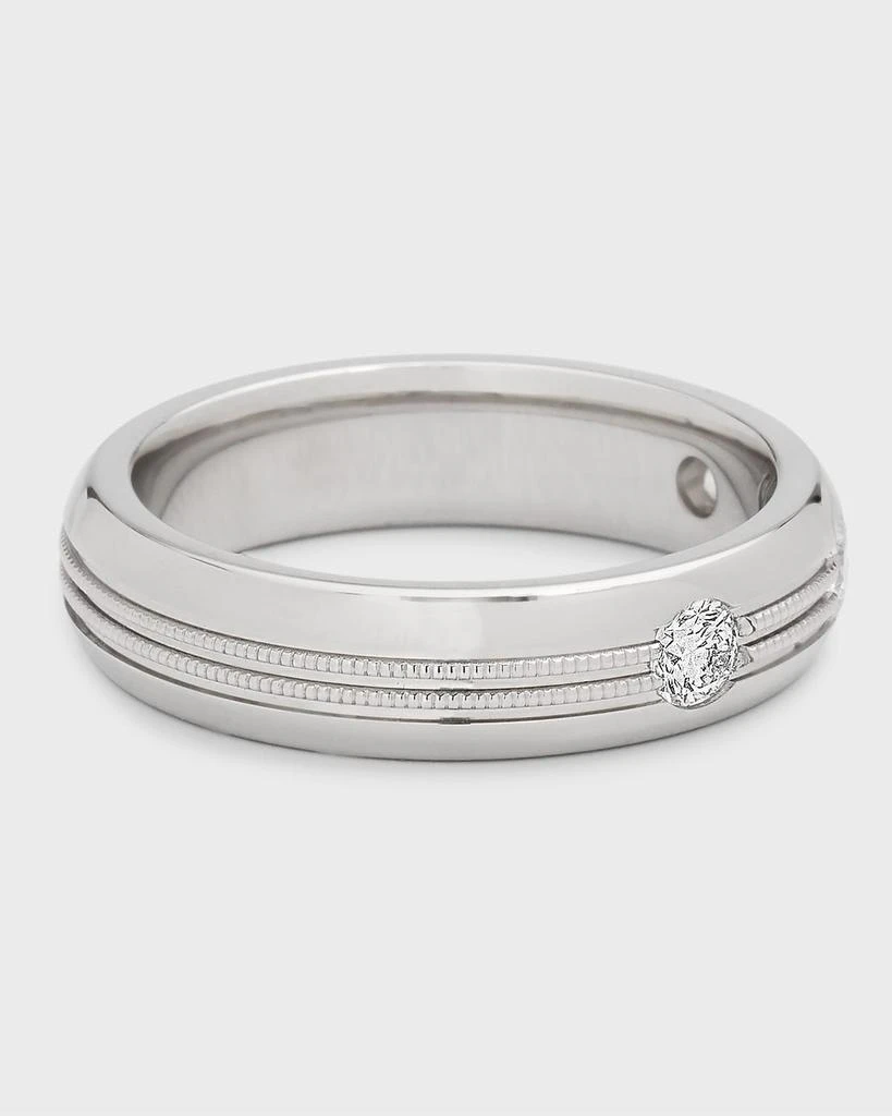 商品Neiman Marcus Diamonds|Men's 18K White Gold 3-Diamond FG/VS Wedding Band, Size 9.5-10, 0.51tcw,价格¥43205,第4张图片详细描述