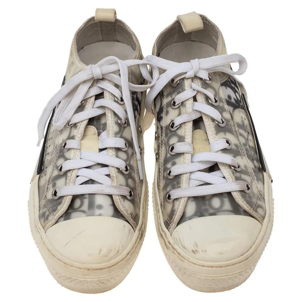 商品[二手商�品] Dior|Dior Green/White Oblique Mesh B23 Low Top Sneakers Size 36,价格¥2445,第3张图片详细描述