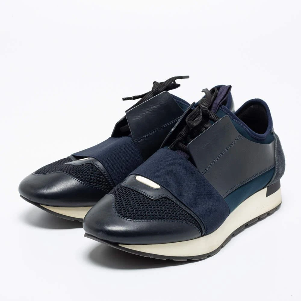 商品[二手商品] Balenciaga|Balenciaga Multicolor Mesh And Leather Race Runner Low Top Sneakers Size 40,价格¥1371,第2张图片详细描述