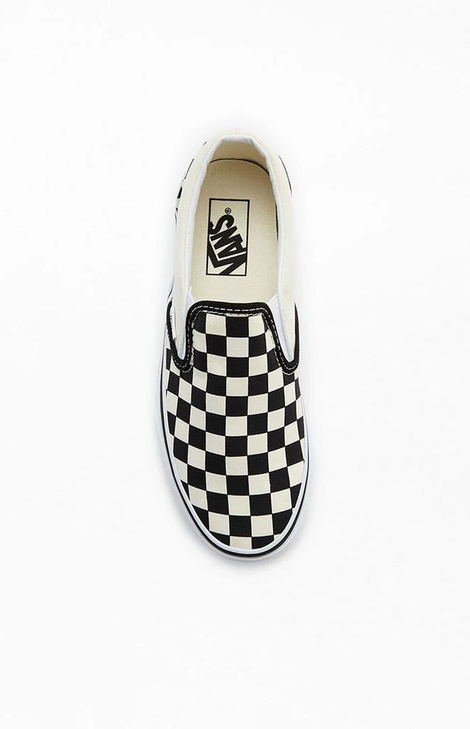 商品Vans|Classic Checkerboard White & Black Slip-On Shoes,价格¥497,第5张图片详细描述