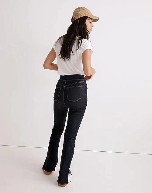 Pull-On Skinny Flare Jeans in Havenley Wash 商品