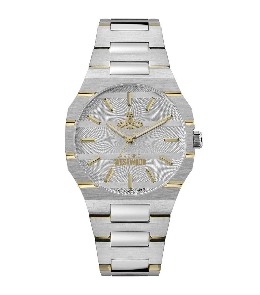 商品Vivienne Westwood|Stainless Steel The Bank Watch 35mm,价格¥2941,第1张图片