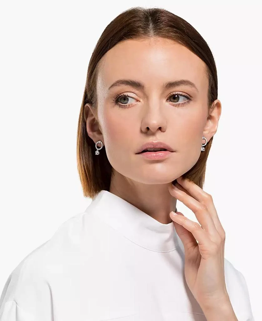 商品Swarovski|Silver-Tone Crystal Circle & Charm Drop Earrings,价格¥597,第4张图片详细描述