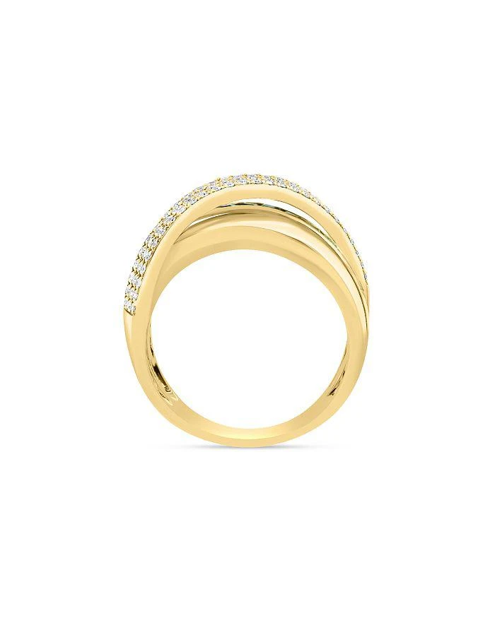 商品Bloomingdale's|Emerald & Diamond Crossover Ring in 14K Yellow Gold,价格¥17848,第2张图片详细描述