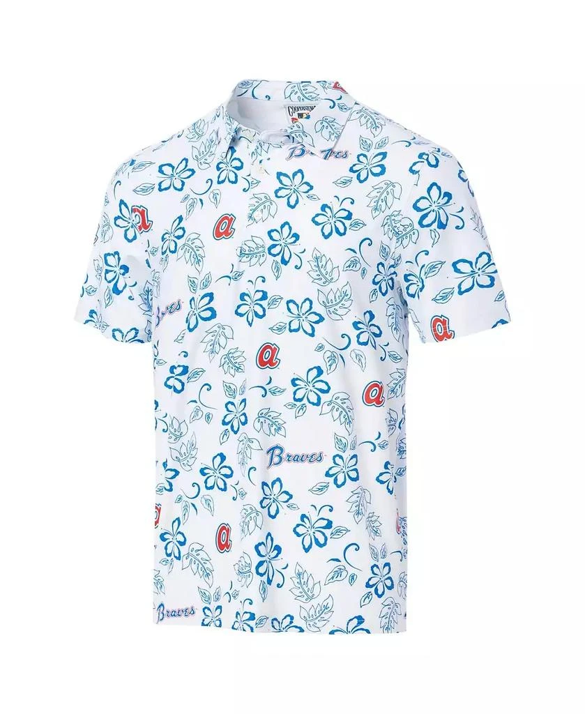 商品Reyn Spooner|Men's White Atlanta Braves Cooperstown Collection Performance Polo Shirt,价格¥743,第2张图片详细描述