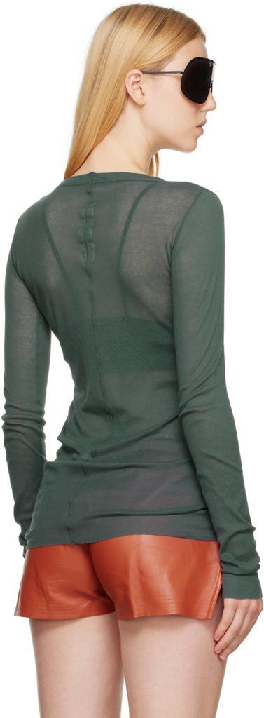 商品Rick Owens|绿色罗纹长袖 T 恤,价格¥2786,第5张图片详细描述