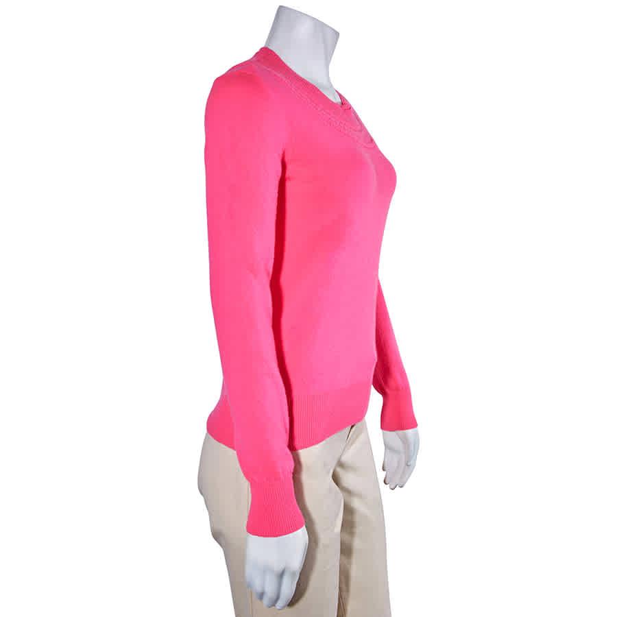 Burberry Ladies Rose Cash Sweater W Crocht But, Size X-Small商品第2张图片规格展示