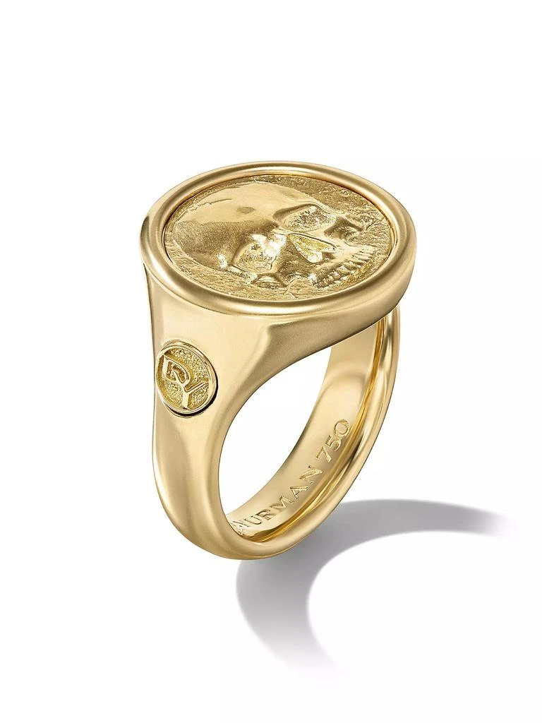 商品David Yurman|Life and Death Duality Signet Ring in 18K Yellow Gold, 20MM,价格¥56191,第2张图片详细描述