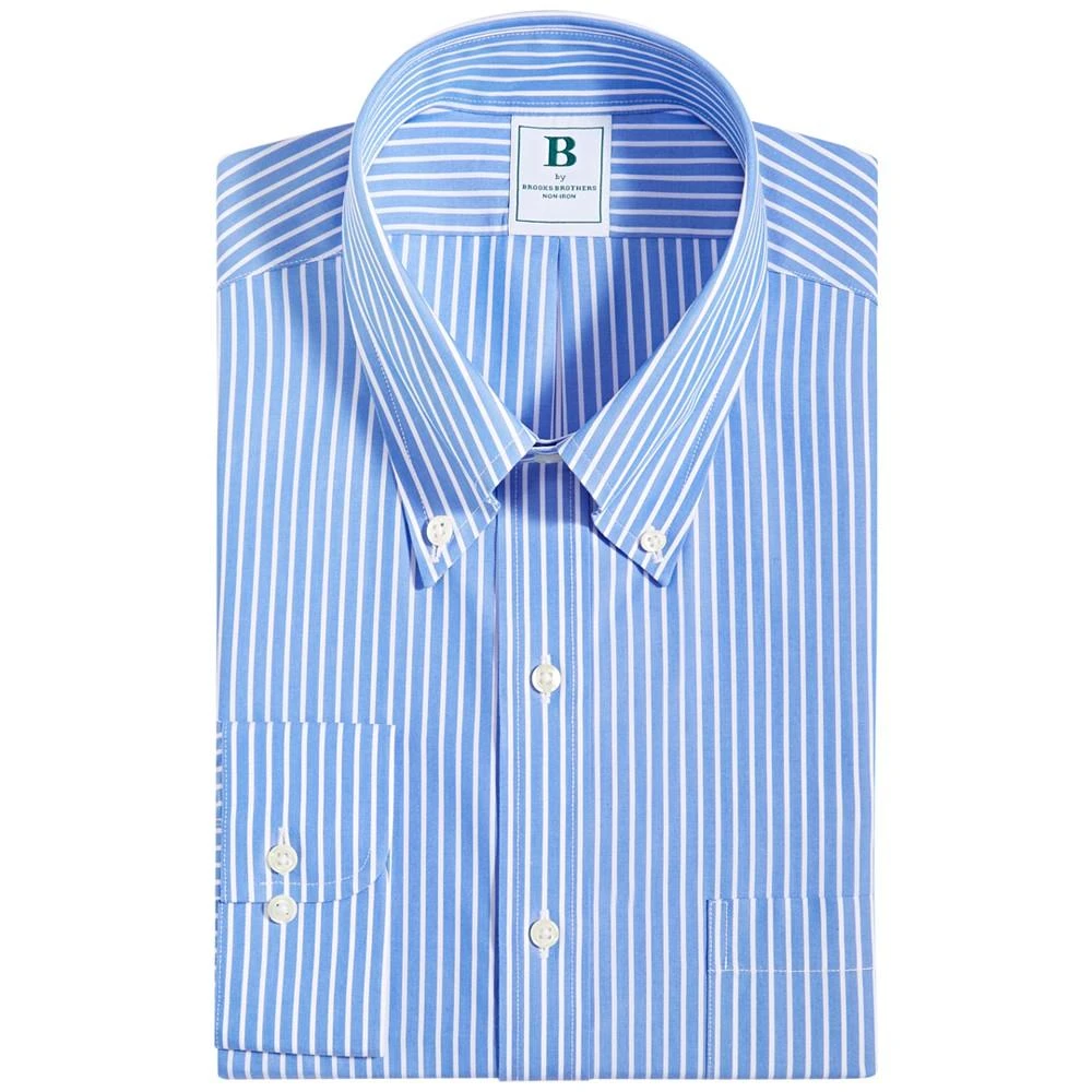 商品Brooks Brothers|Brooks Brothers Men's Regular Fit Non-Iron Thin Stripe Dress Shirt,价格¥530,第4张图片详细描述