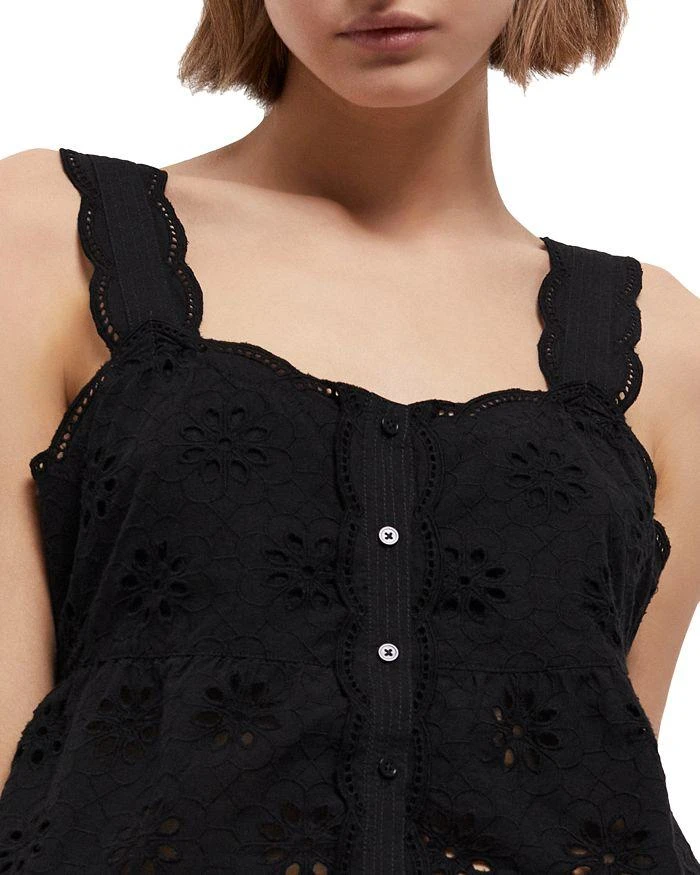 商品The Kooples|Floral Embroidered Peplum Top,价格¥524,第3张图片详细描述