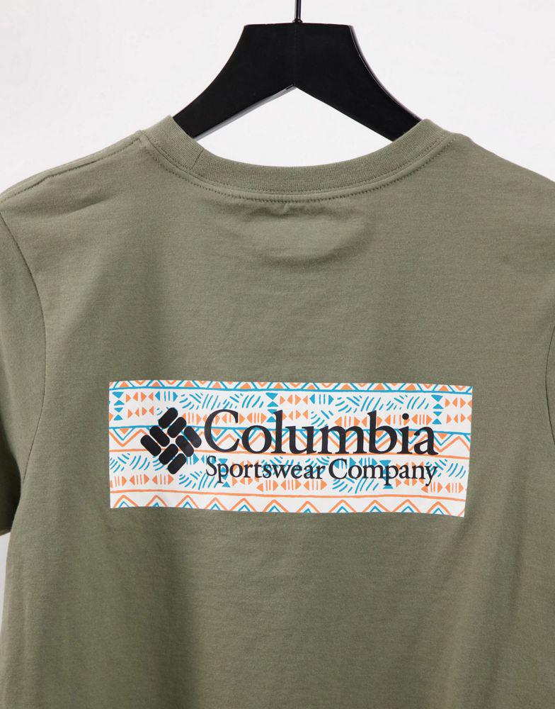 Columbia CSC River 1/2 crop t-shirt in green Exclusive at ASOS商品第4张图片规格展示