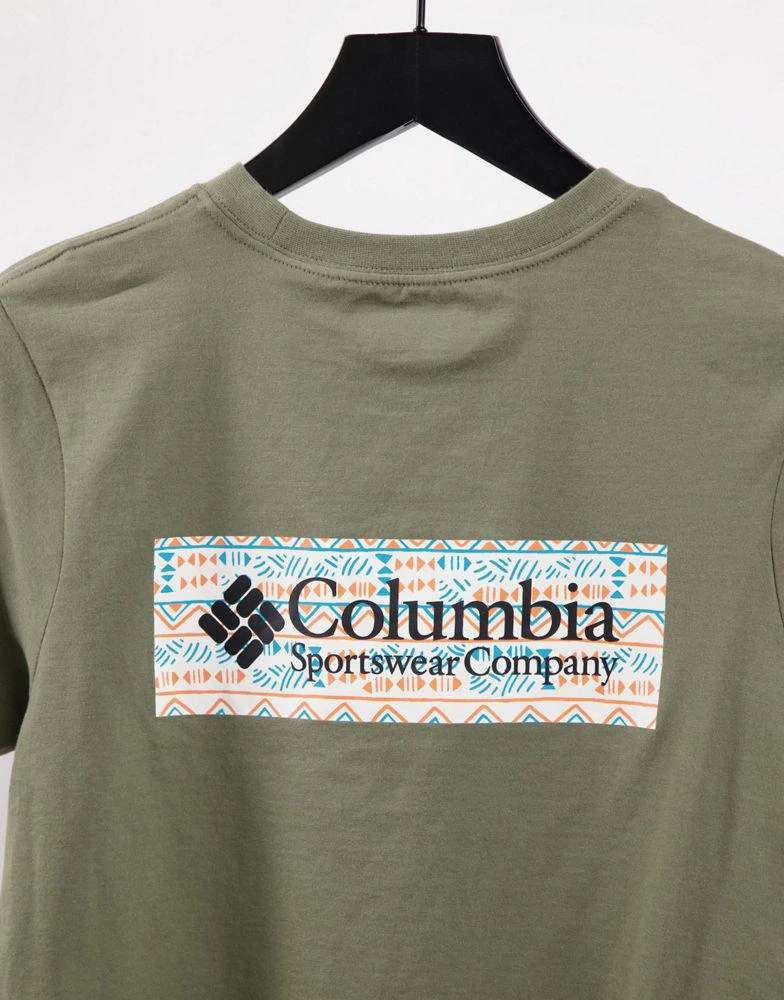 商品Columbia|Columbia CSC River 1/2 crop t-shirt in green Exclusive at ASOS,价格¥118,第4张图片详细描述