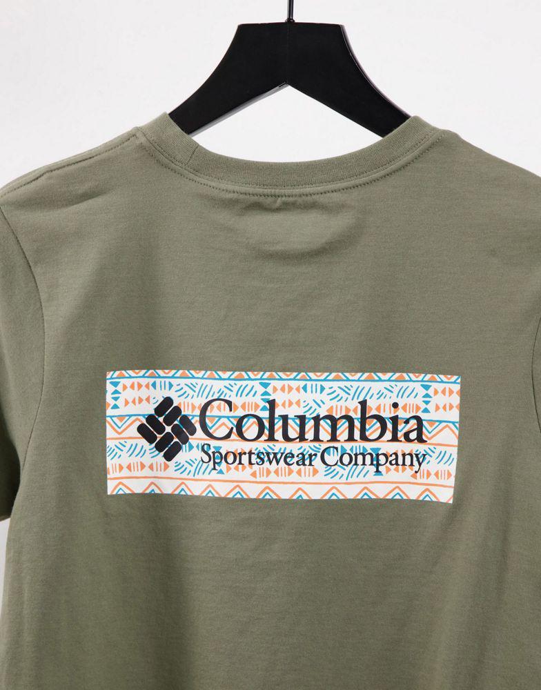 商品Columbia|Columbia CSC River 1/2 crop t-shirt in green Exclusive at ASOS,价格¥117,第6张图片详细描述