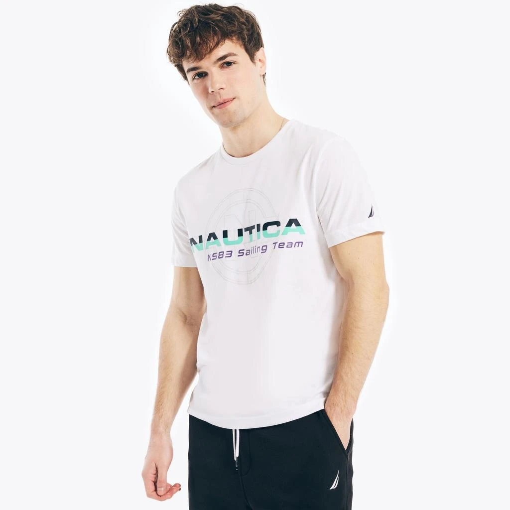 商品Nautica|Nautica Mens Sustainably Crafted Sailing Team Graphic T-Shirt,价格¥80,第3张图片详细描述