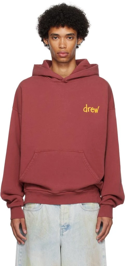 商品Drew House|Burgundy Embroidered Hoodie,价格¥673,第1张图片