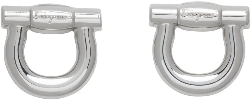商品Salvatore Ferragamo|Silver Logo Cufflinks,价格¥1390,第1张图片