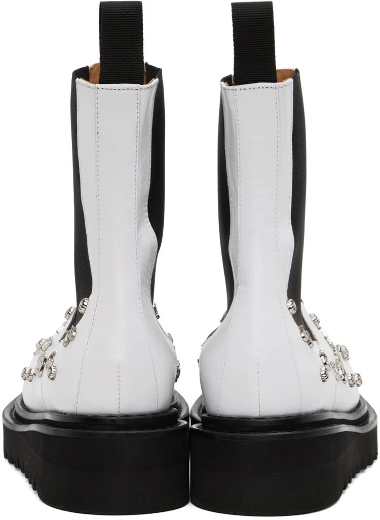 商品Toga Pulla|White Embellished Boots,价格¥1025,第2张图片详细描述