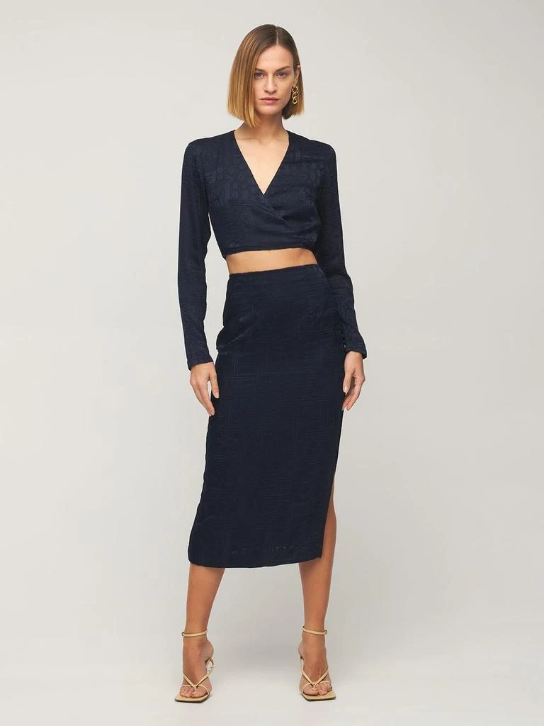 商品ROTATE Birger Christensen|Caitlin Viscose Blend Satin Midi Skirt,价格¥365,第1张图片详细描述