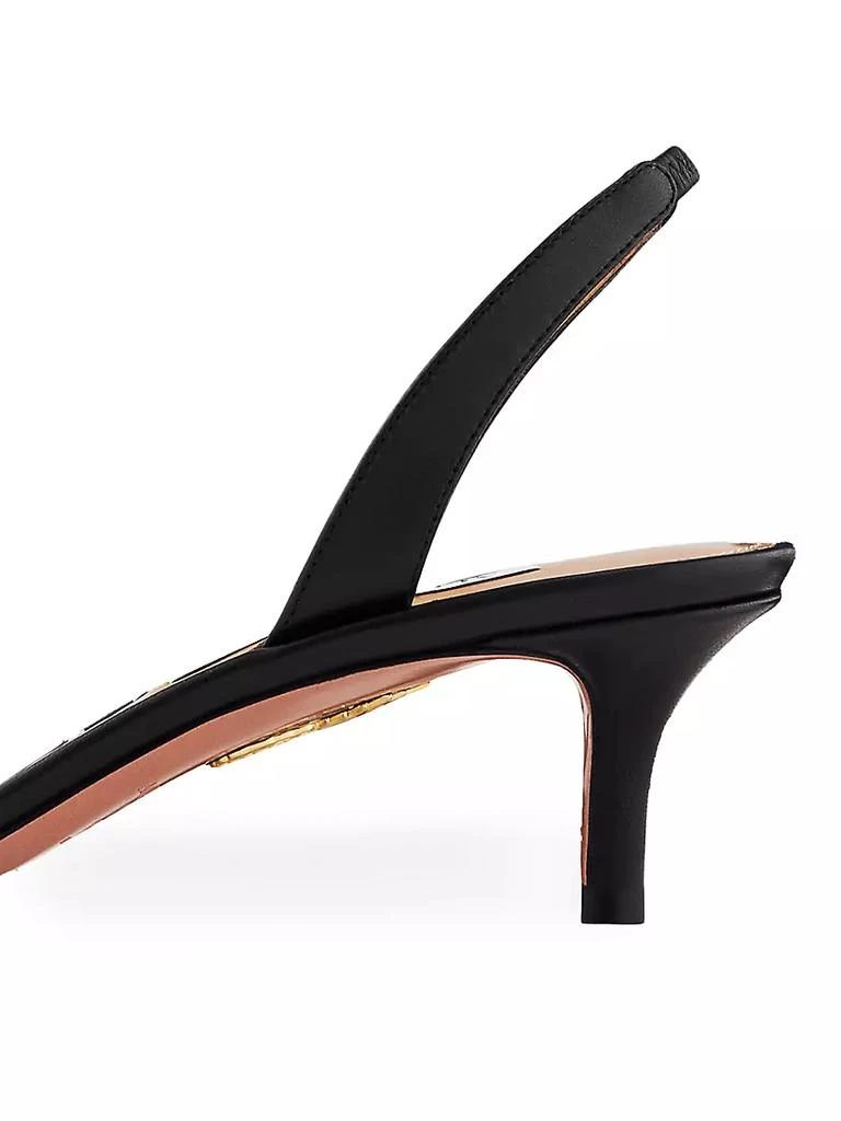 商品Aquazzura|So Nude Leather Slingback Sandals,价格¥5553,第4张图片详细描述