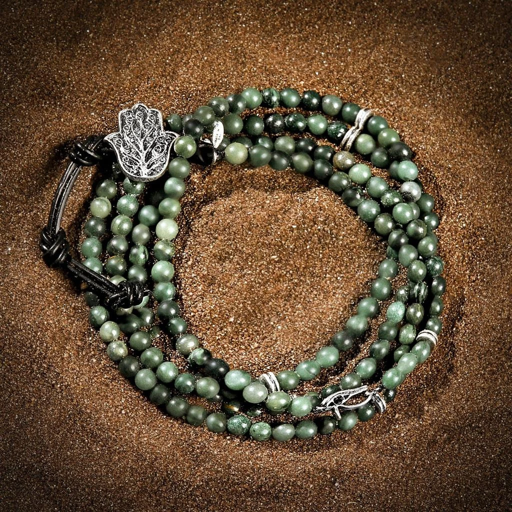 商品Karma and Luck|Path To Healing - Jade Wrap Bracelet,价格¥383,第1张图片