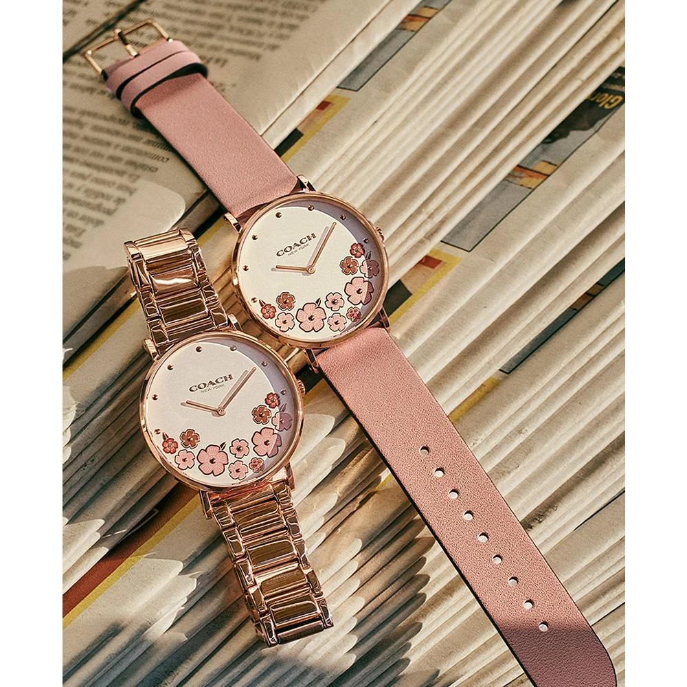 商品Coach|Women’s Perry Rose Gold-Tone Bracelet Tea Rose Watch 36mm,价格¥1092,第5张图片详细描述